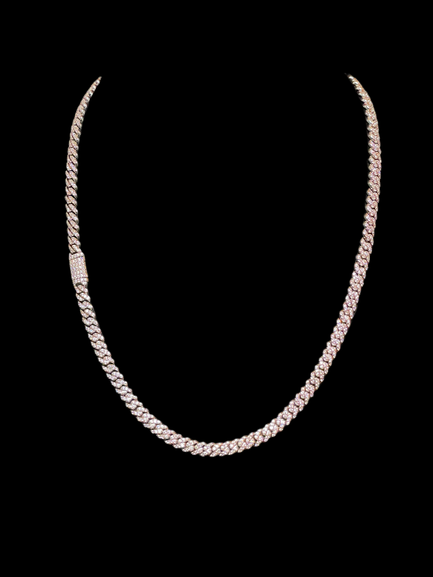 6mm Gold Cuban Link CZ necklace