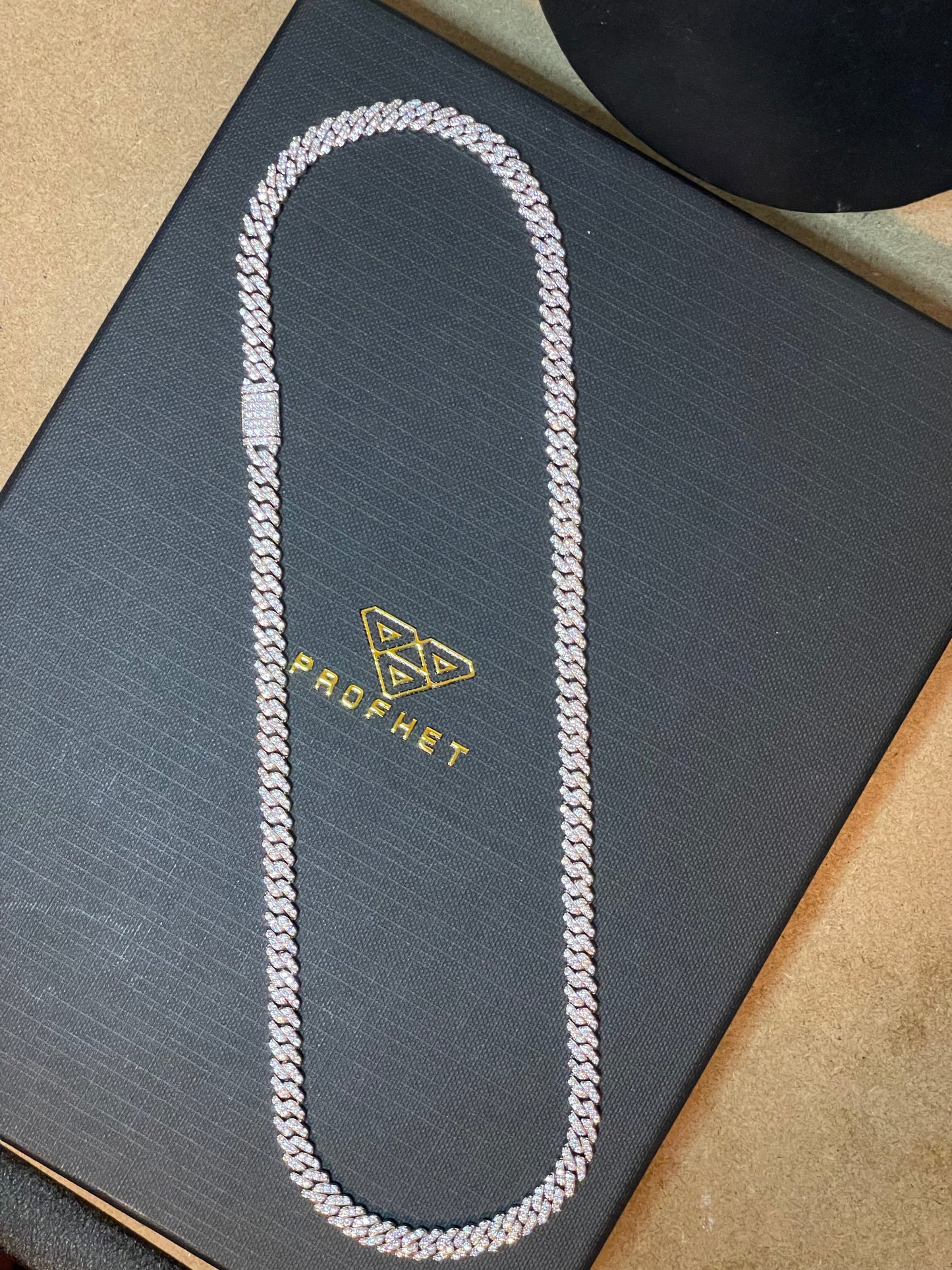 6mm Gold Cuban Link CZ necklace