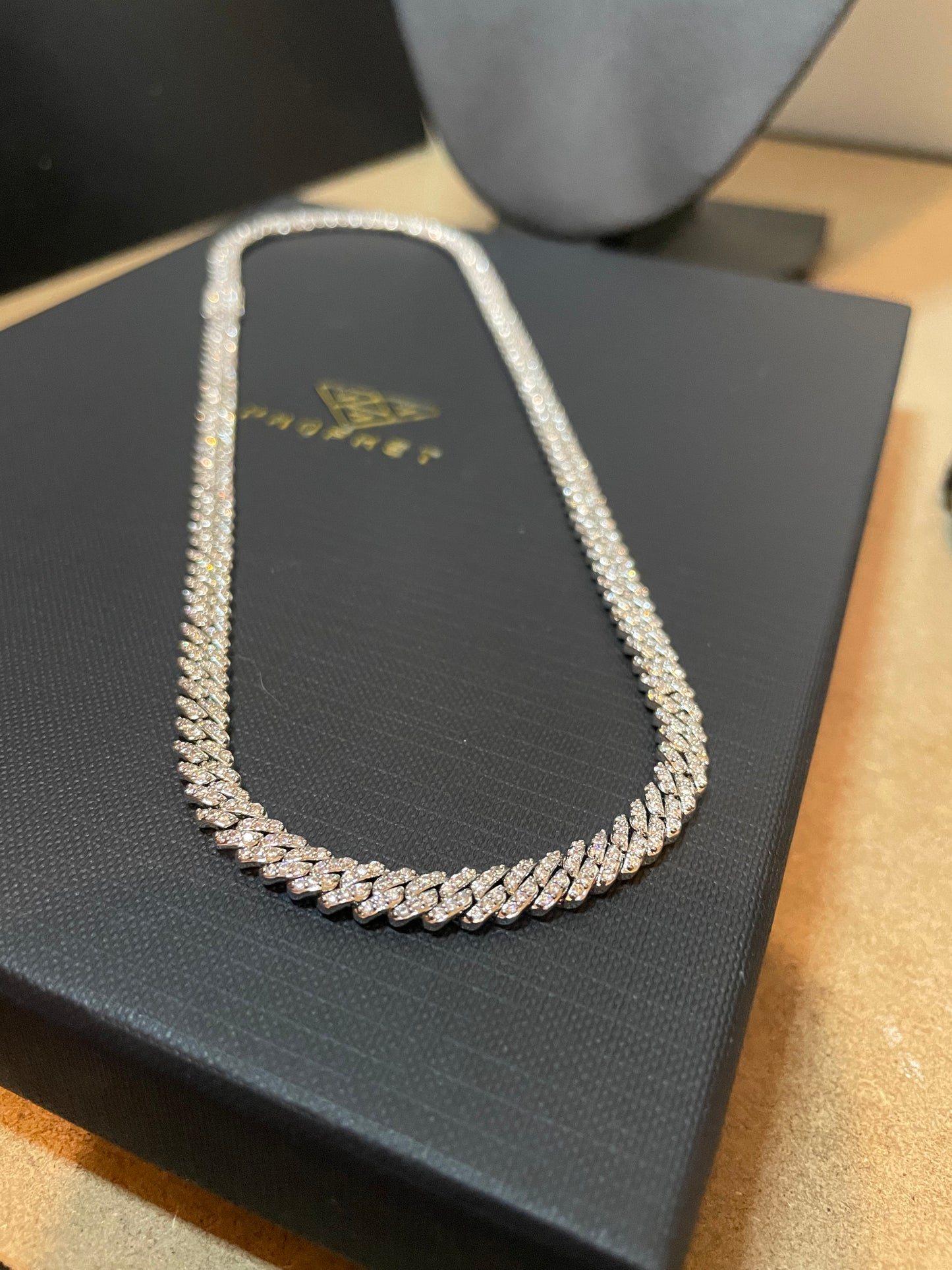6mm Gold Cuban Link CZ necklace
