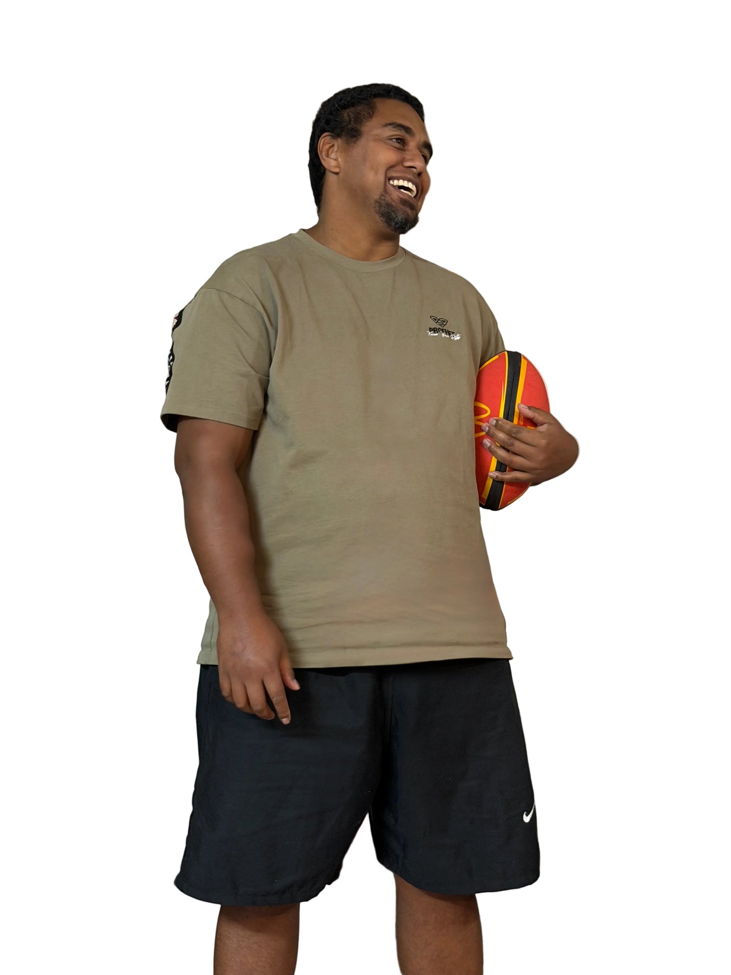 Oversized Fijian Heritage t-shirt (khaki)