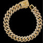 12mm Gold Cuban Link CZ bracelet (heavy) - Profhet Necklace