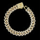 12mm Gold Cuban Link CZ bracelet (heavy) - Profhet Necklace