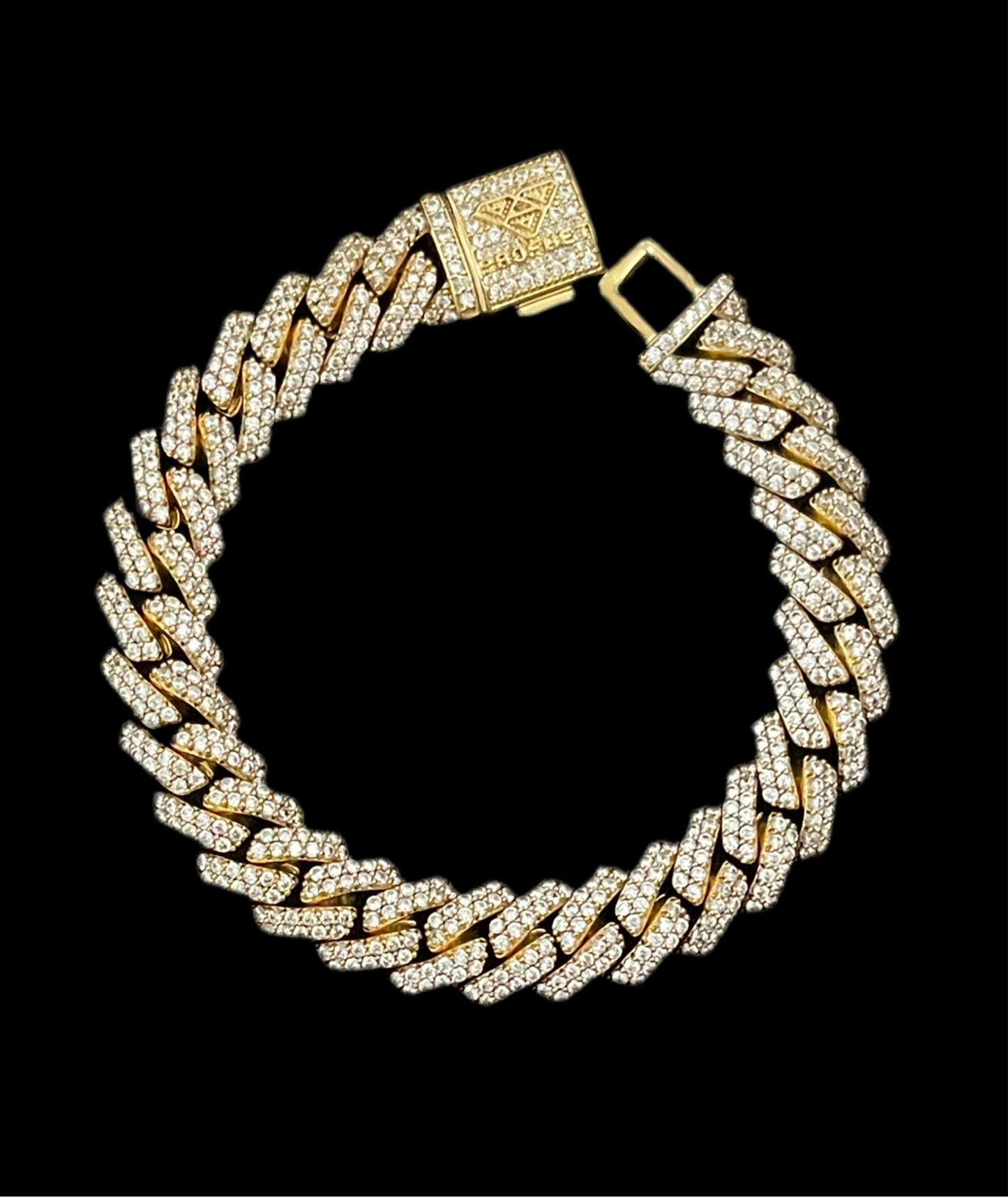 12mm Gold Cuban Link CZ bracelet (heavy) - Profhet Necklace