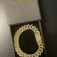 12mm Gold Cuban Link CZ bracelet (light) - Profhet Necklace