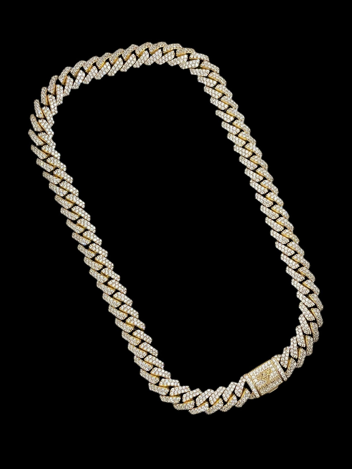 12mm Gold Cuban Link CZ necklace (heavy) - Profhet Necklace