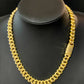 12mm Gold Cuban Link CZ necklace (light) - Profhet Necklace