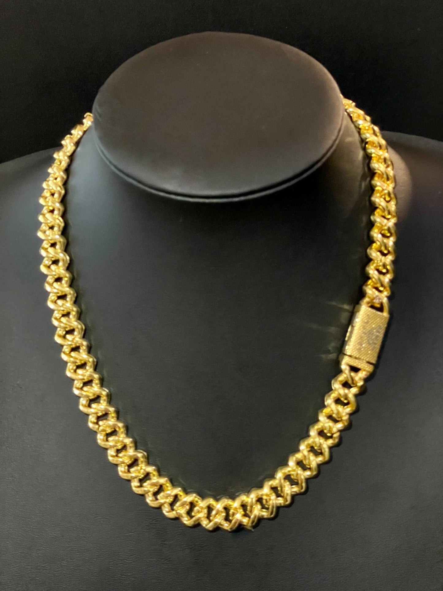 12mm Gold Cuban Link CZ necklace (light) - Profhet Necklace