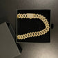 12mm Gold Cuban Link CZ necklace (light) - Profhet Necklace