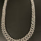 12mm Silver Cuban Link CZ necklace (light) - Profhet Necklace