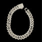 12mm White Gold Cuban Link CZ bracelet (heavy) - Profhet Necklace