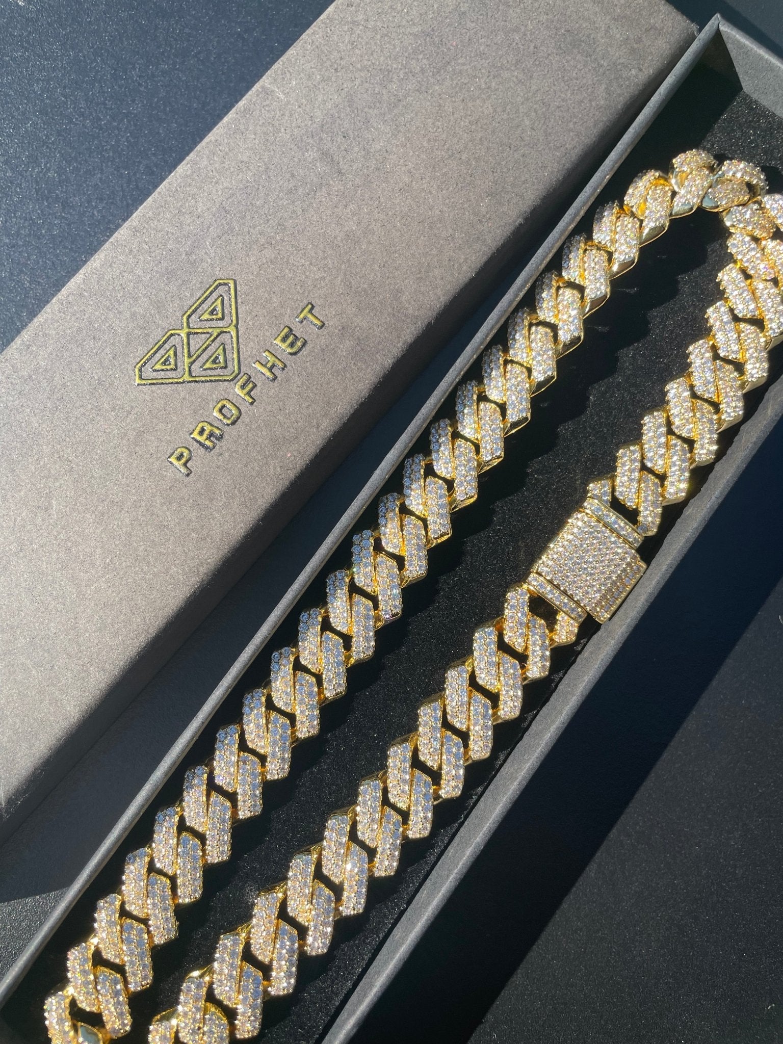 13mm Gold CZ Cuban necklace - Profhet Necklace