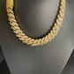 20mm Gold CZ Cuban necklace - Profhet Necklace