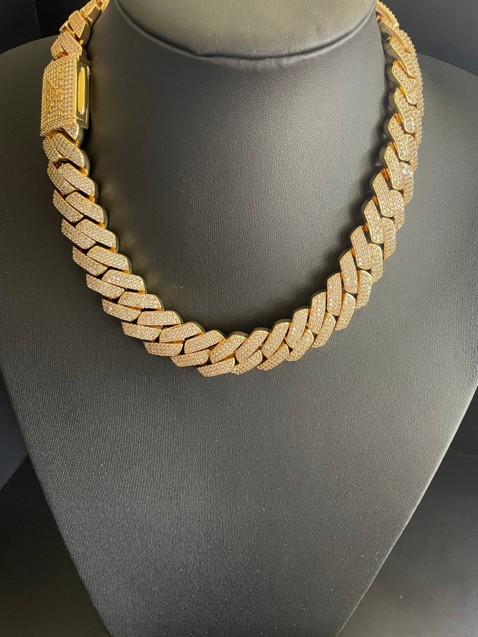 20mm Gold CZ Cuban necklace - Profhet Necklace