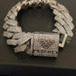 20mm White Gold CZ Cuban bracelet - Profhet Necklace