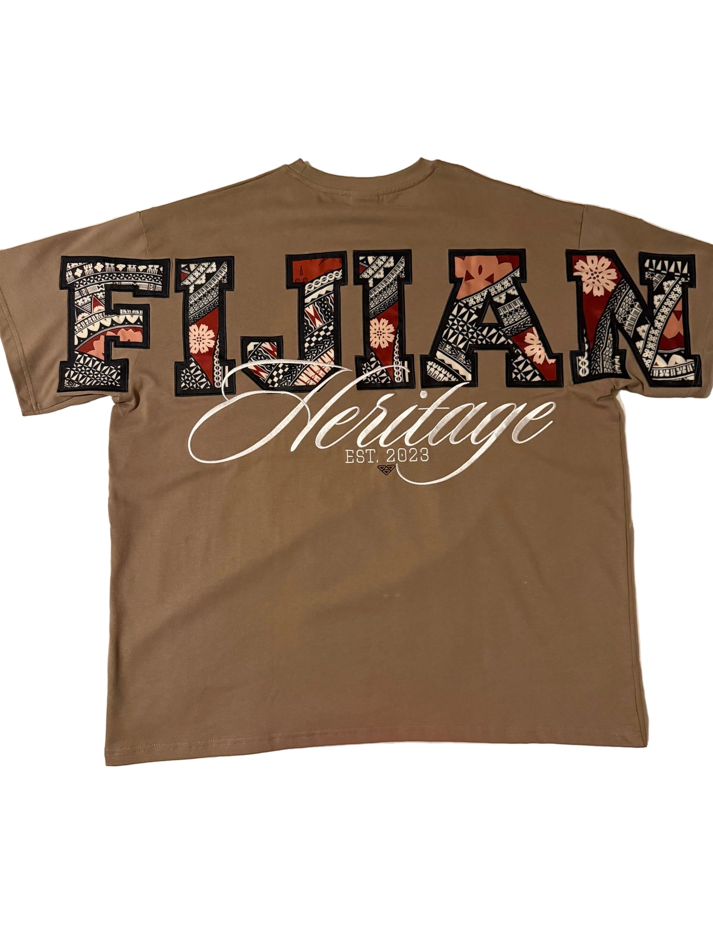 Oversized Fijian Heritage t-shirt (khaki)