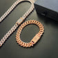 12mm Rose Gold Cuban Link CZ bracelet