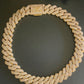 20mm Gold CZ Cuban necklace