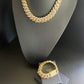 20mm Gold CZ Cuban necklace