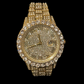 Cubic Zirconia Gold Diamond Watch