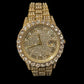 Cubic Zirconia Gold Diamond Watch - Profhet Watch