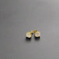 Gold Cubic diamond stud earrings (7mm) - Profhet Earrings