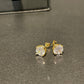 Gold Cubic diamond stud earrings (8mm) - Profhet Earrings