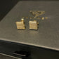 Ice squared gold earrings - Profhet Earrings