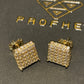 Ice squared gold earrings - Profhet Earrings