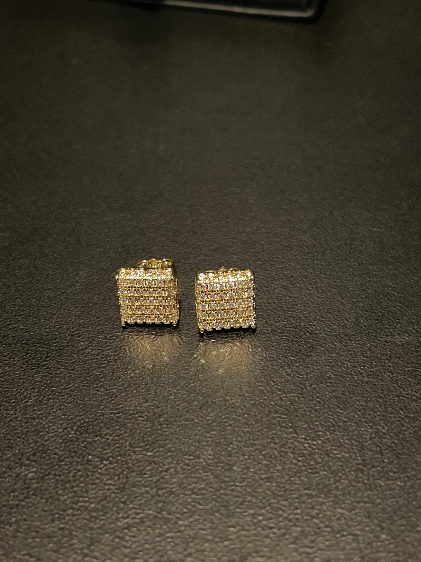 Ice squared gold earrings - Profhet Earrings