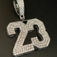 Custom number/initial pendant (double)