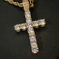 Cross CZ pendant (gold)