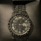 Cubic Zirconia Black Diamond Watch