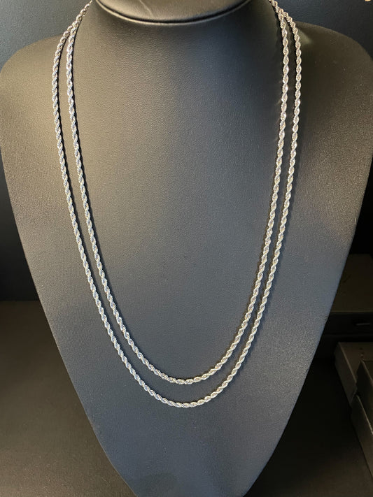 3mm Silver rope chain