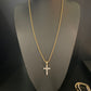 Cross CZ pendant (gold)