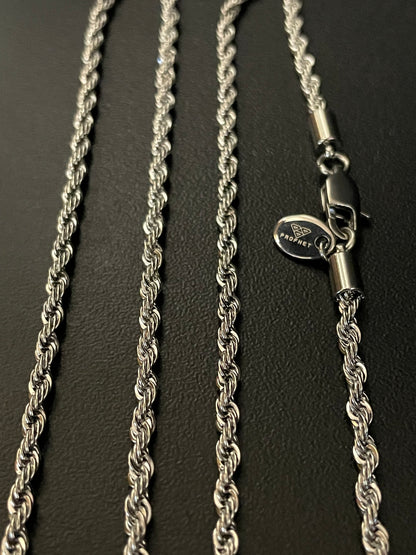 3mm Silver rope chain