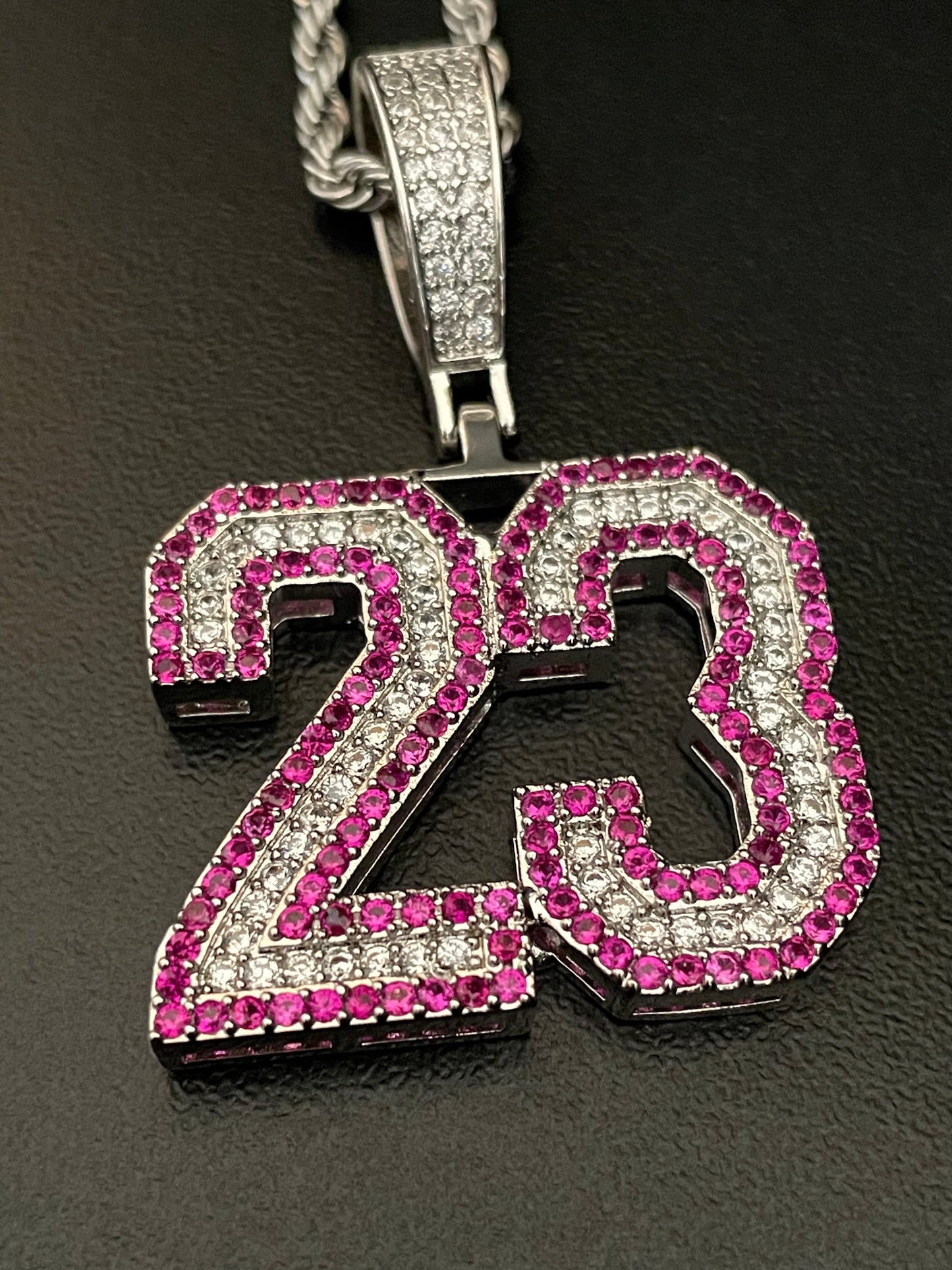 Custom number/initial pendant (double)