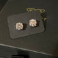 White Gold Cubic diamond stud earrings (8mm)