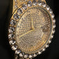 Cubic Zirconia Gold Diamond Watch