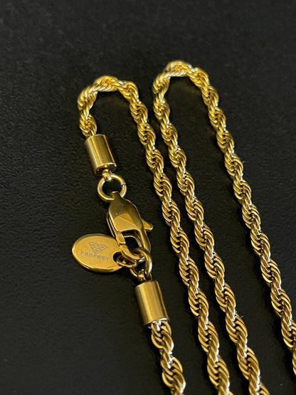 3mm Gold rope chain