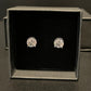 White Gold Cubic diamond stud earrings (7mm)