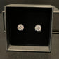 White Gold Cubic diamond stud earrings (8mm)