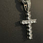 Cross CZ pendant (white gold)