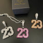 Custom number/initial pendant (double)