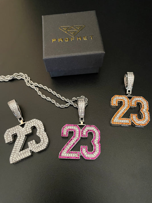 Custom number/initial pendant (double)