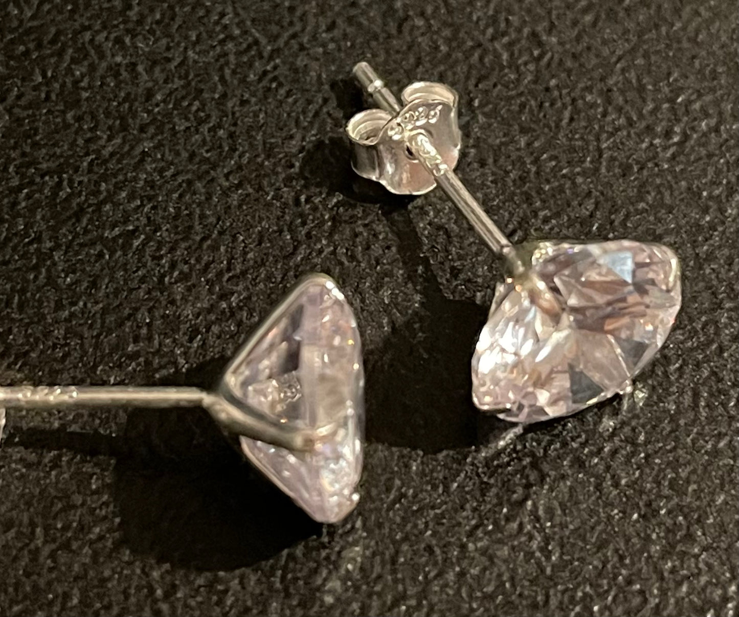 Silver cubic zirconia earrings