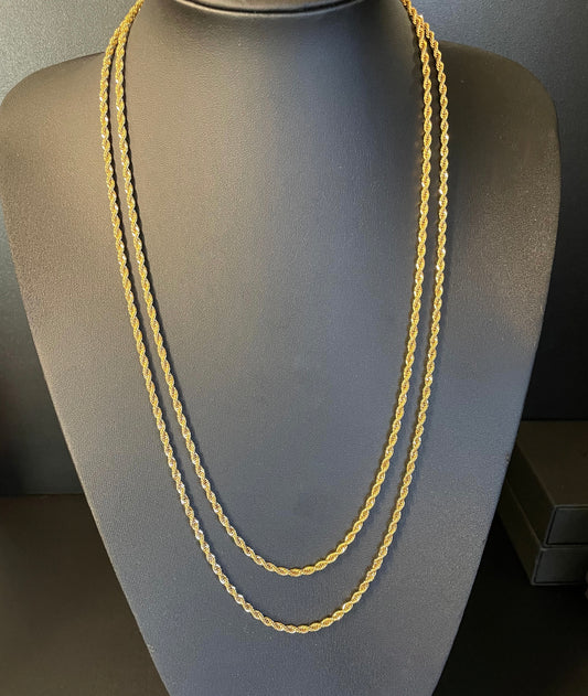 3mm Gold rope chain