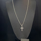 Cross CZ pendant (white gold)