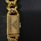 12mm Gold Cuban Link CZ necklace (light)