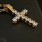 Cross CZ pendant (gold)