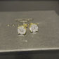 Gold Cubic diamond stud earrings (7mm)